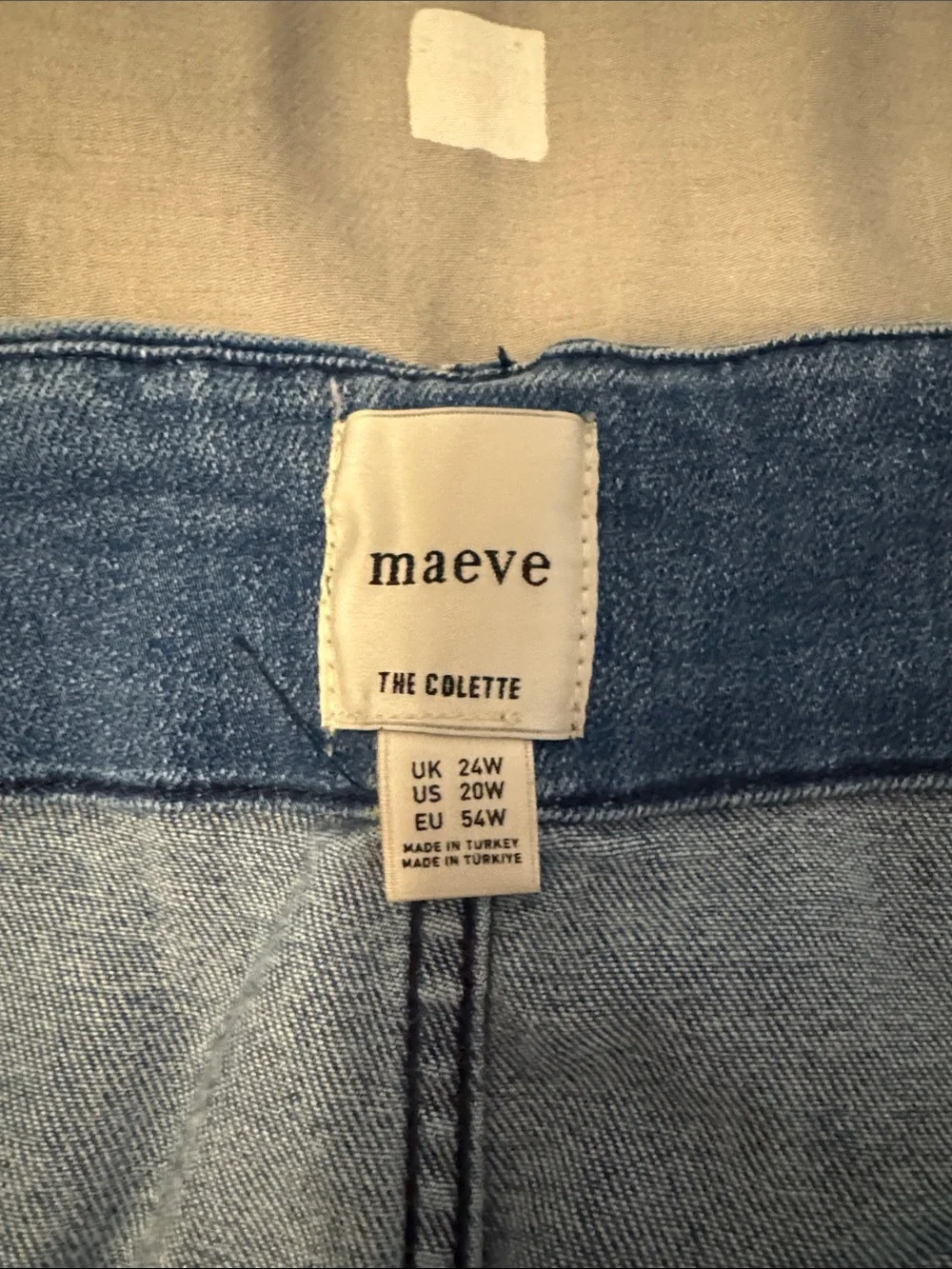 Maeve Medium Blue Wide-Leg Crop Jeans - Picture 2 of 4